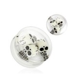 Totenkopf Ohr Plug Clear