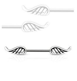 1,6 x 11 mm Flügel Brustpiercing