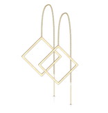 Durchzieher Ohrringe viereck - 3 Farben