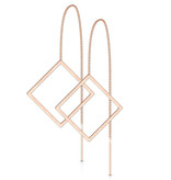 Durchzieher Ohrringe viereck - 3 Farben