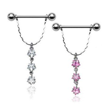 Nippelpiercing mit Sternen