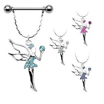 Brustpiercing mit Elfe