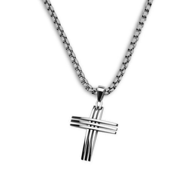 Herren Anhänger Kreuz aus Edelstahl