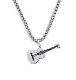 Edelstahl Anhänger Gitarre