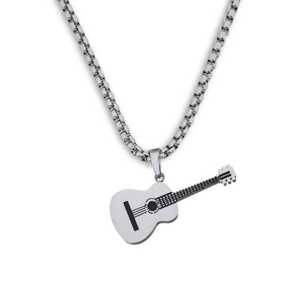 Edelstahl Anhänger Gitarre
