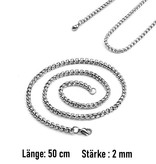 Partnerkette aus Edelstahl mit Gravur „Love“