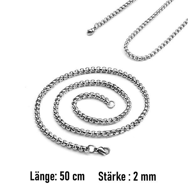 Partnerkette aus Edelstahl mit Gravur „Love“