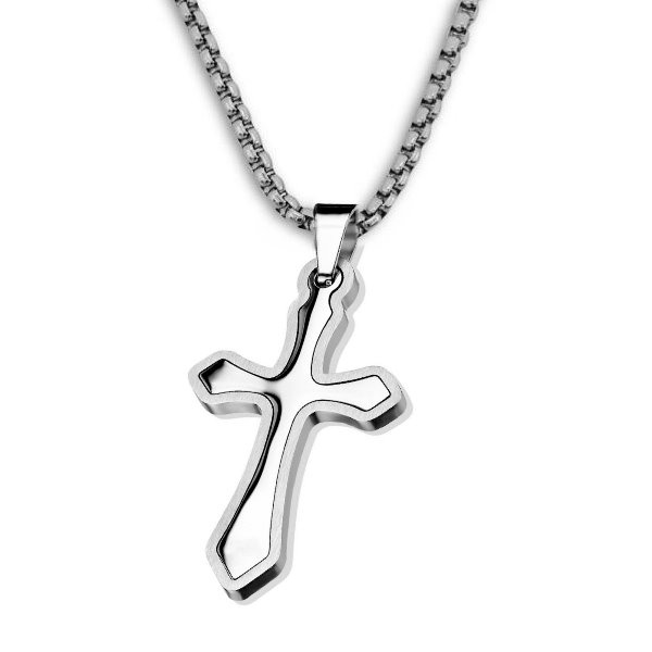 Edelstahlanhänger Kreuz