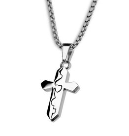 Kleiner Edelstahlanhänger Kreuz