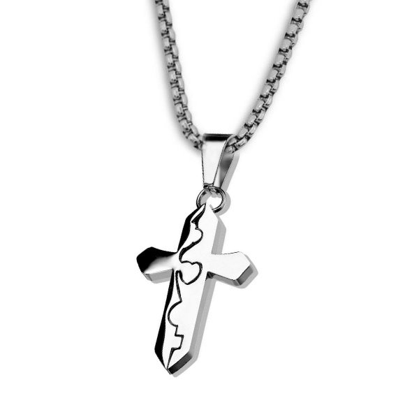 Kleiner Edelstahlanhänger Kreuz