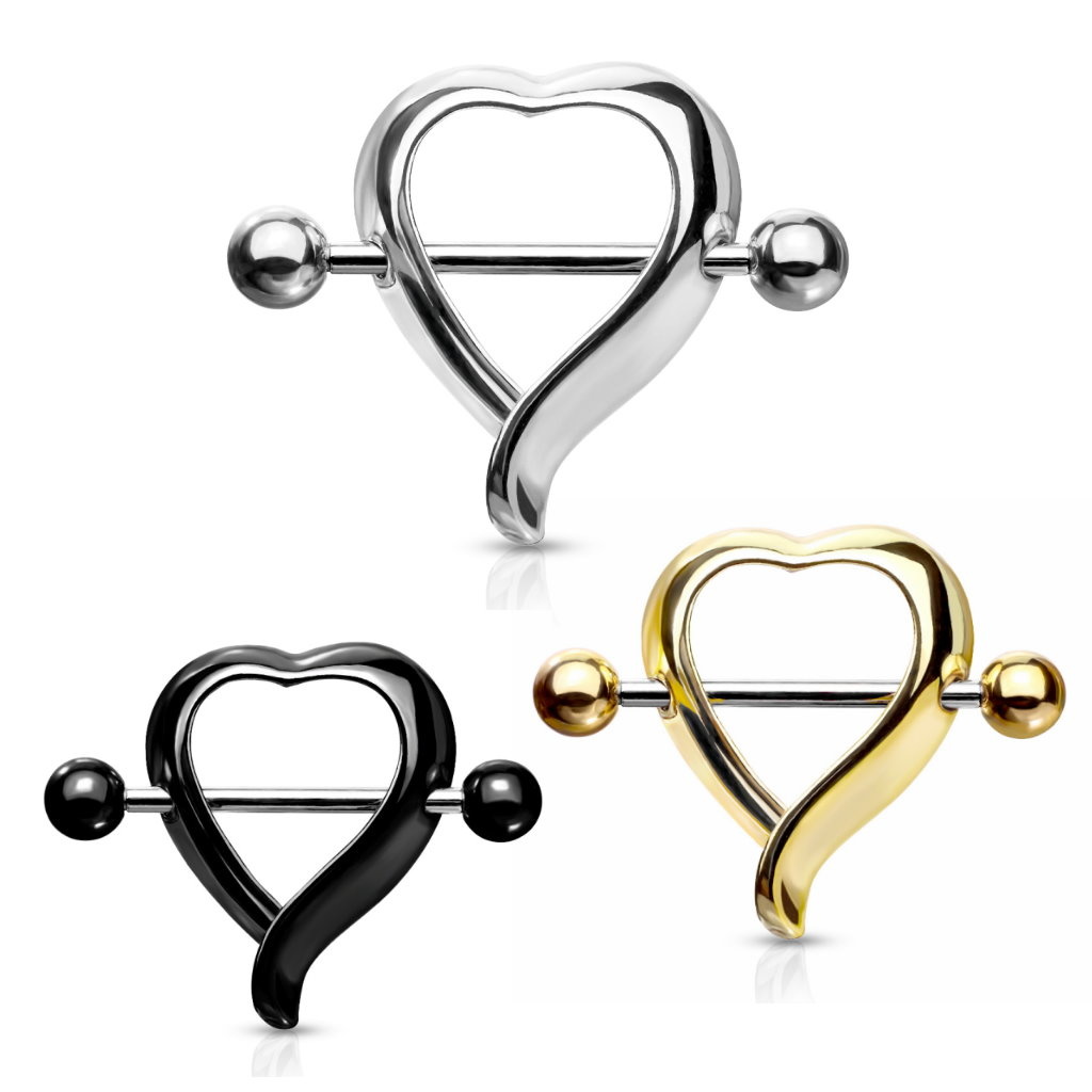 Brustwarzenpiercing  Herz