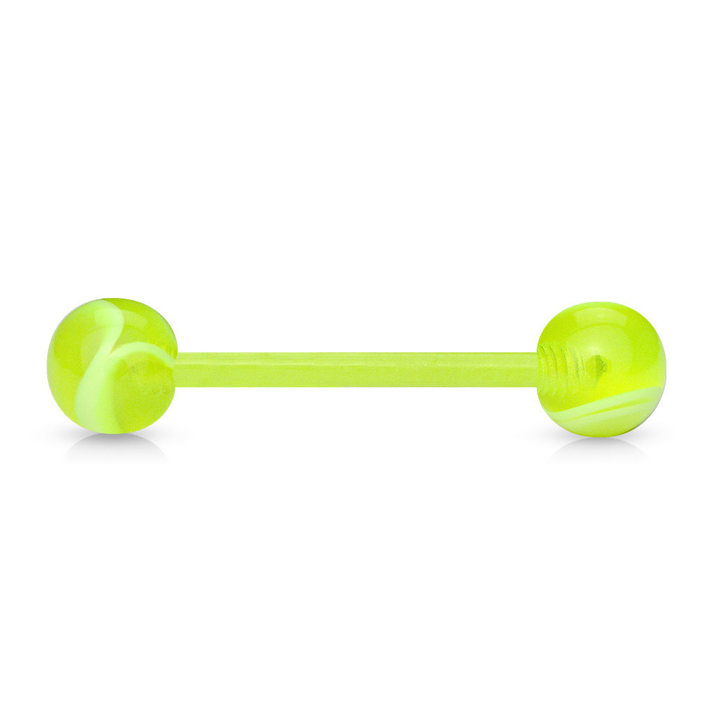 Zungenpiercing Kunststoff mamoriert