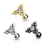 Helix, Tragus & Conch Barbell mit Kristallstein