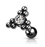 Helix, Tragus & Conch Barbell mit Kristallstein