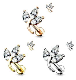 1,2 x 6 | 8 mm Tragus Piercing Blatt