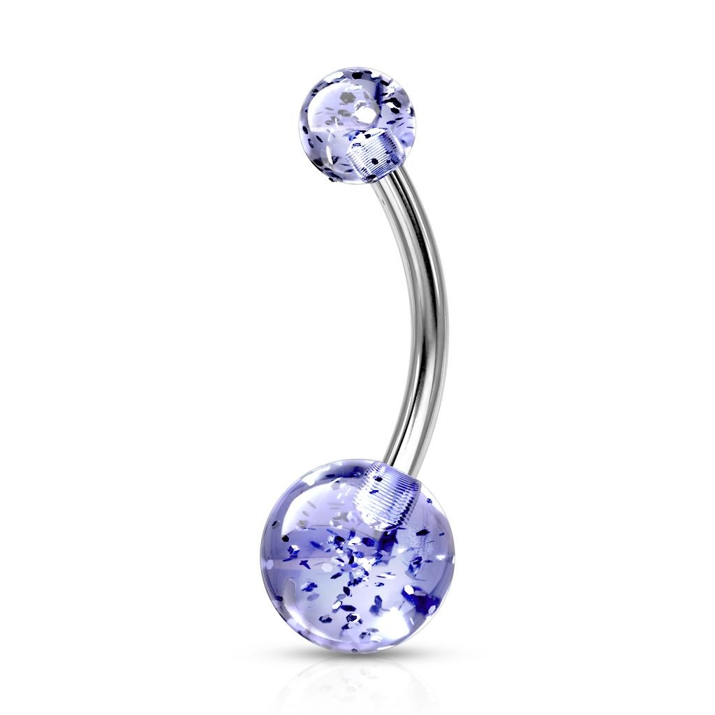 Bauchnabel Piercing Glitterball - 7 Farben bestellbar