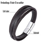 Braunes Lederarmband für Herren