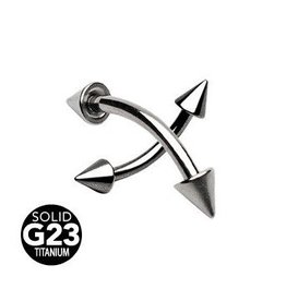 Titan Augenbrauenpiercing Kegel