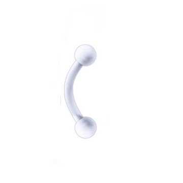 Augenbrauenpiercing weiss