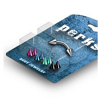 Augenbrauenpiercing SET mit Kegeln