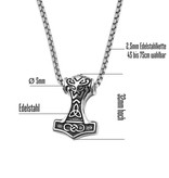 Kraftvoller Mjölnir aus hochwertigem Edelstahl