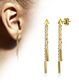 Lange Goldfärbige Ohrringe