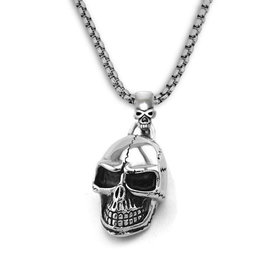 Edelstahlanhänger Totenkopf