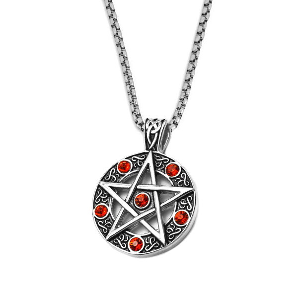 Pentagramm Edelstahlanhänger