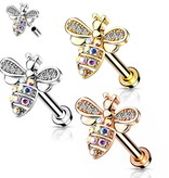 Labret Piercing Biene – Innengewinde