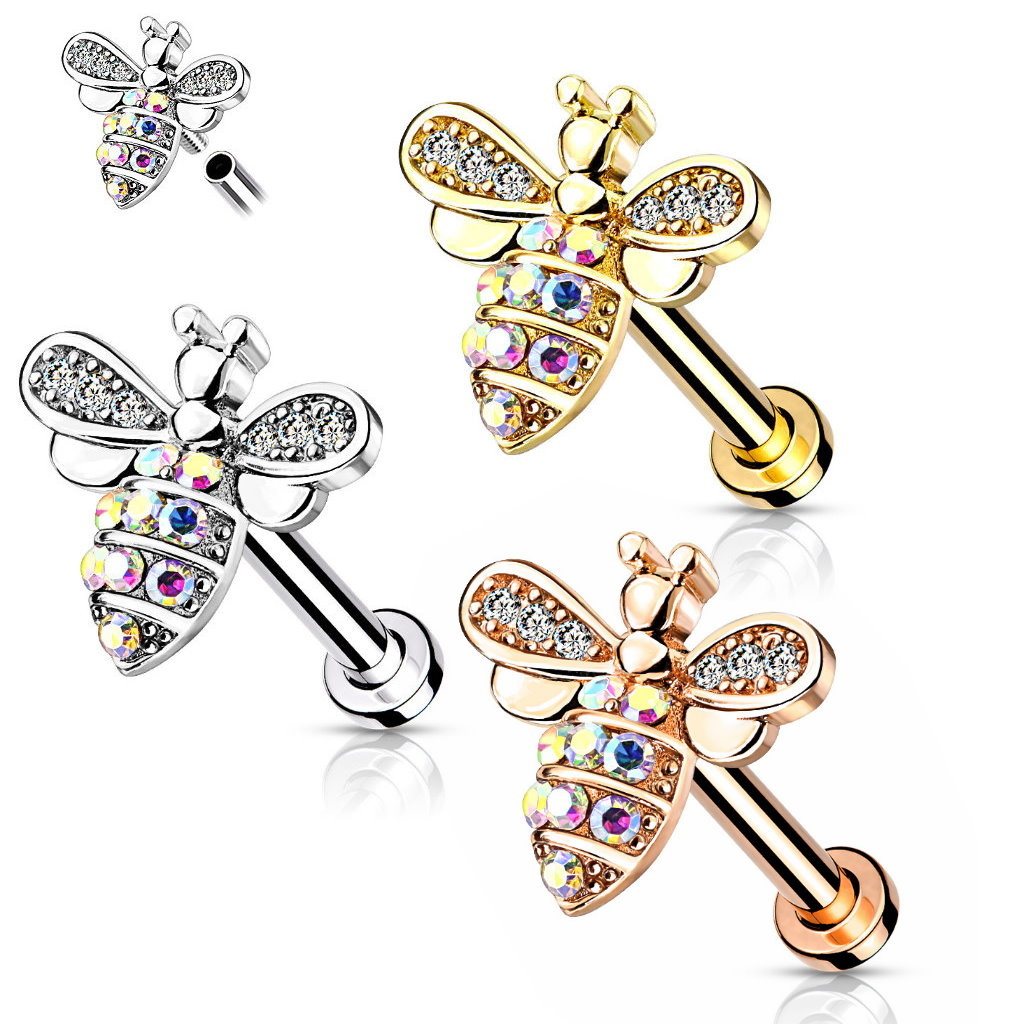Labret Piercing Biene – Innengewinde