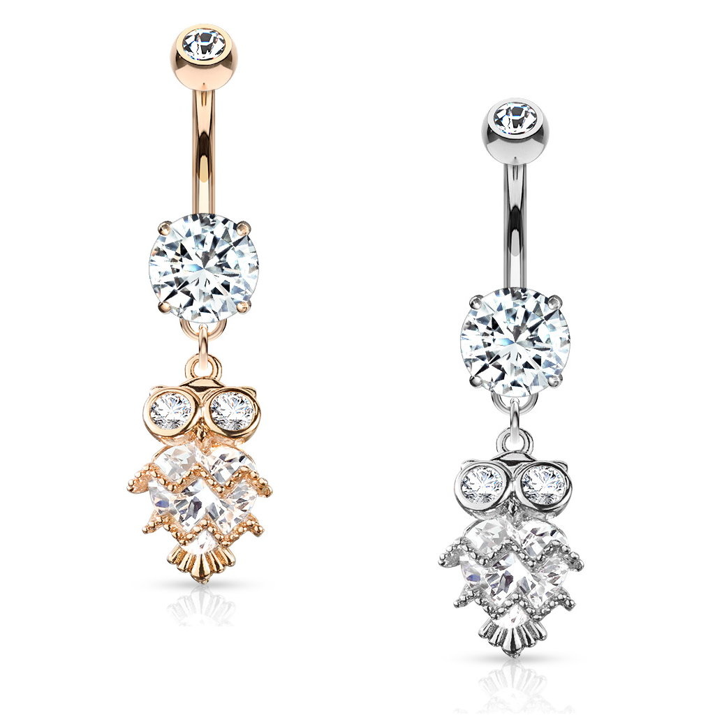 Bauchnabelpiercing Eule