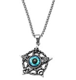 Pentagramm Anhänger mit blauen Auge