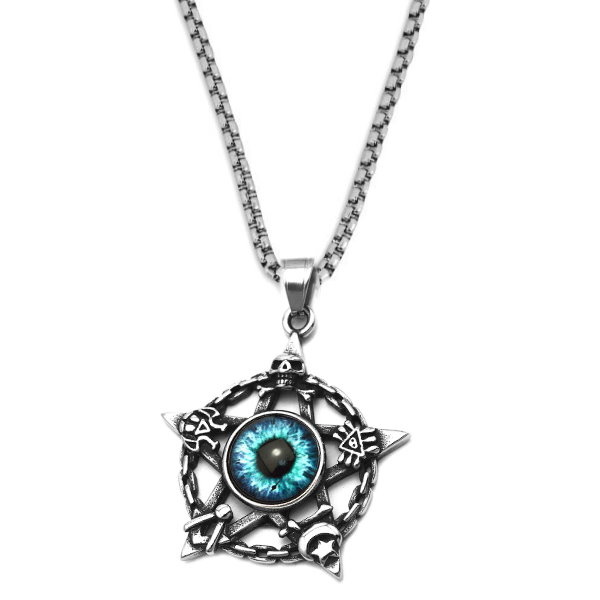 Pentagramm Anhänger mit blauen Auge