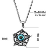 Pentagramm Anhänger mit blauen Auge