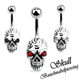 Bauchnabelpiercing Totenkopf