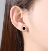 Edelstahl Ohrstecker mit römischen Zahlen – Unisex