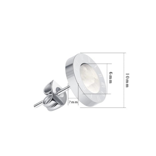 Edelstahl Ohrstecker mit römischen Zahlen – Unisex