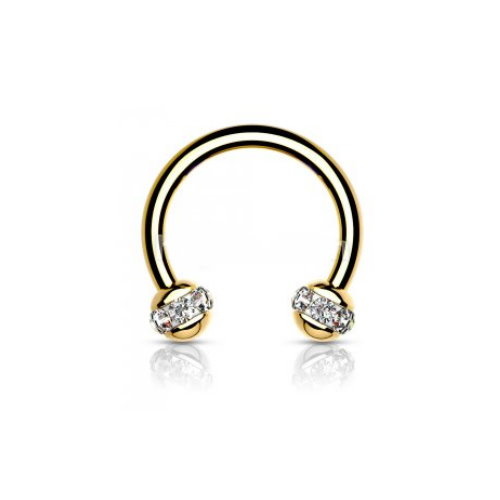 🦚 1,2 x 8 mm gold-färbiger Piercing Ring