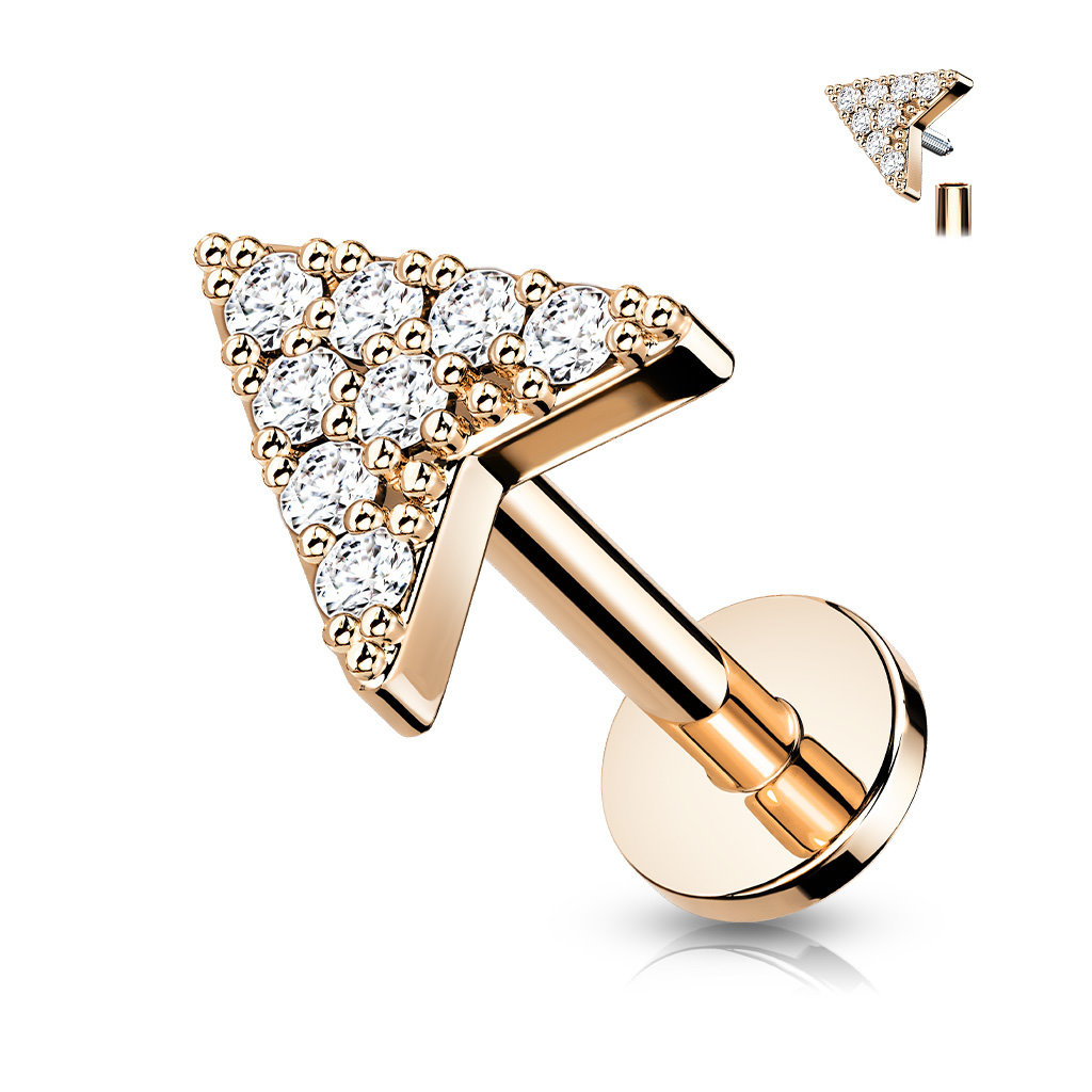 Labret Piercing Pfeil – Innengewinde