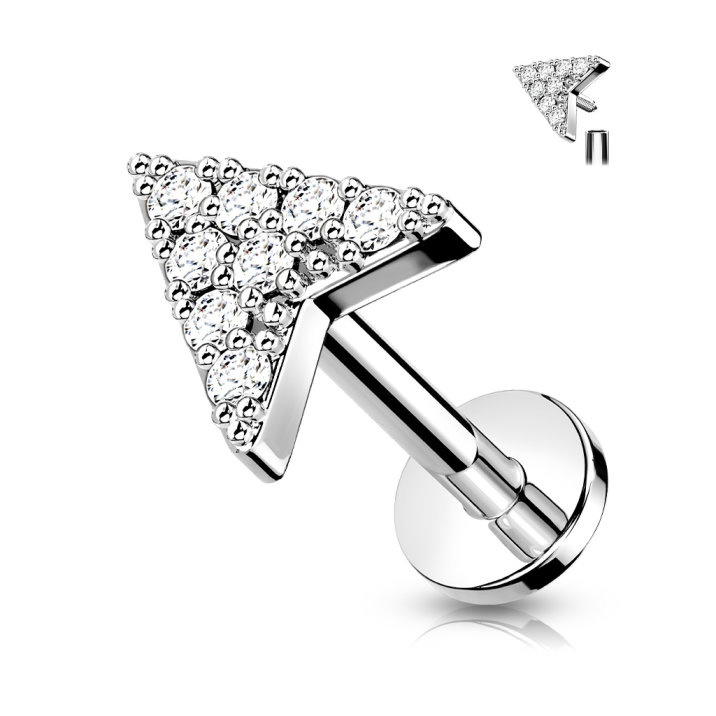 Labret Piercing Pfeil – Innengewinde