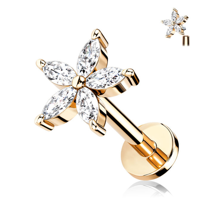 Piercing Stecker Blume – Innengewinde