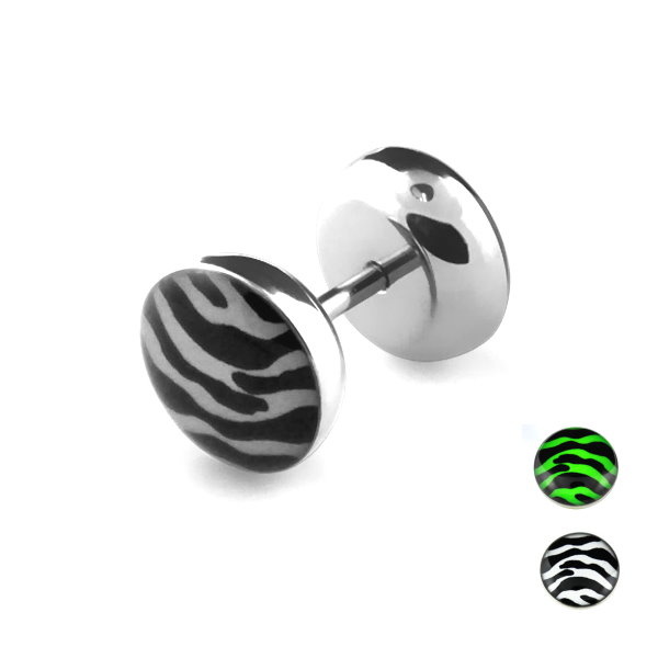 Fake Plug Zebra Muster