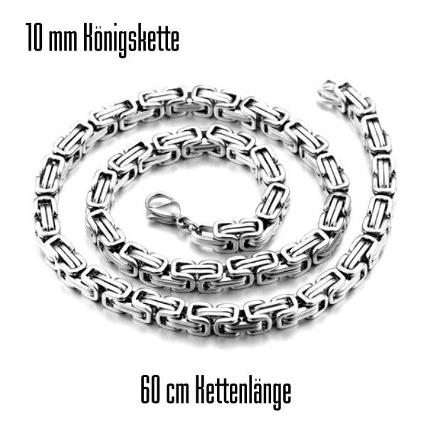 10 mm Königskette Edelstahl