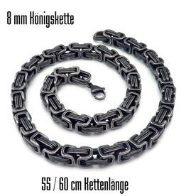 8 mm Königskette Vintage Stil