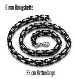 6 mm Königskette silber-schwarz