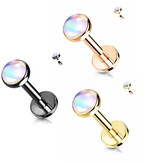 Labret Piercing mit schimmerndem Stein