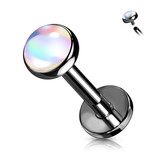 Labret Piercing mit schimmerndem Stein