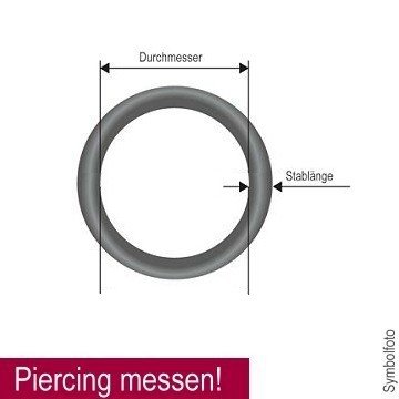 Piercingring Clicker mit Stein