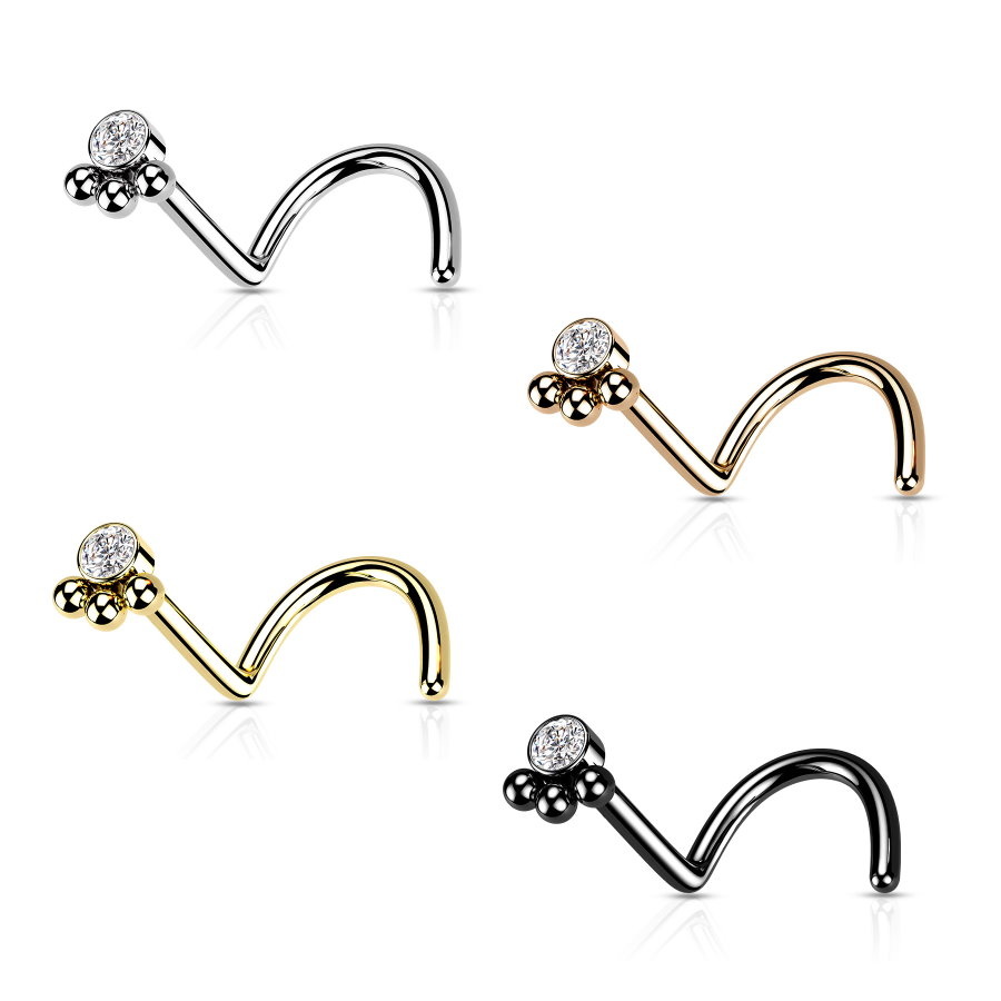 Nasenpiercing gebogen