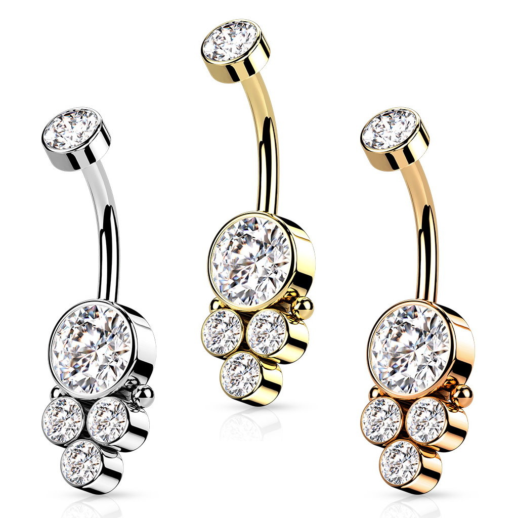 Bauchnabelpiercing  - 3 Farben wählbar